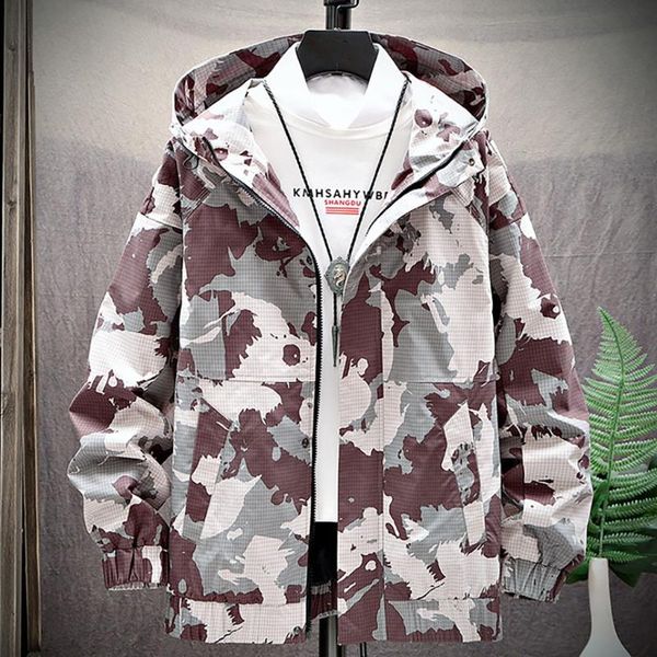 

dropshipping men's autumn spring casual fashion camouflage hoodies outwear coat 3xl hip hop slim fit pilo us size, Black;brown