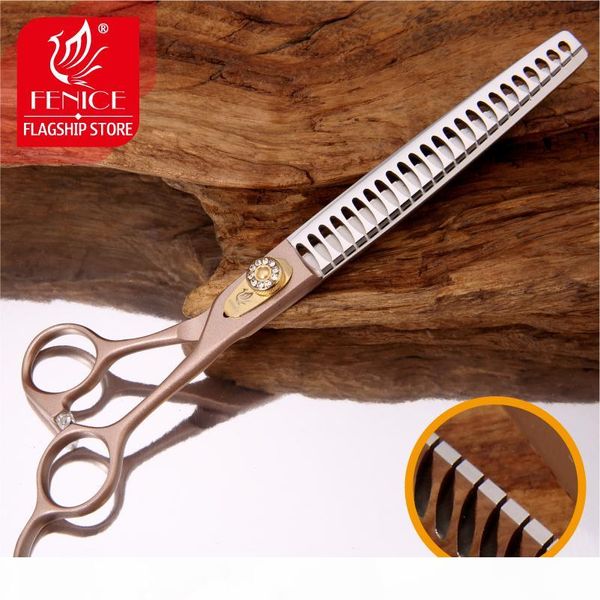 

fenice professional jp440c 7.0 inch 7.5 inch high-end pet dog grooming scissors thinning shears thinning rate about 75%