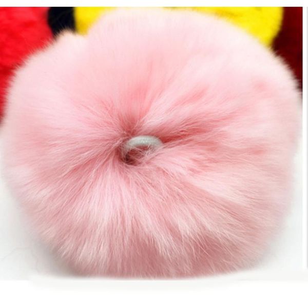 

original factory keyhains accessory real rabbit fur ball pom pom plush bag car pendant key chain eh642 f wmtovp, Slivery;golden