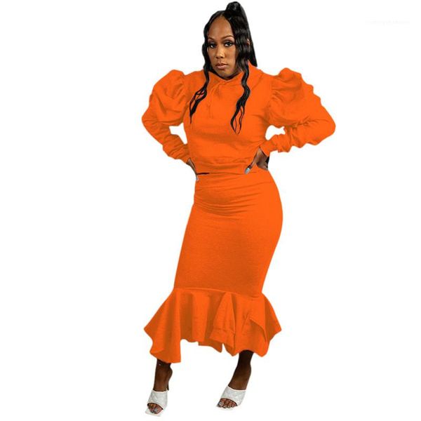 

clothes soild color women two piece dress irregular two piece sets hooded designer casual womens, White