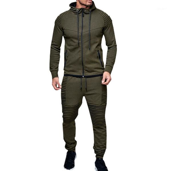 

tracksuit men sport suit running gym clothing casual hoodies tracksuit set men zipper sweatshirt+pant jogger suit chandal hombre1, Gray