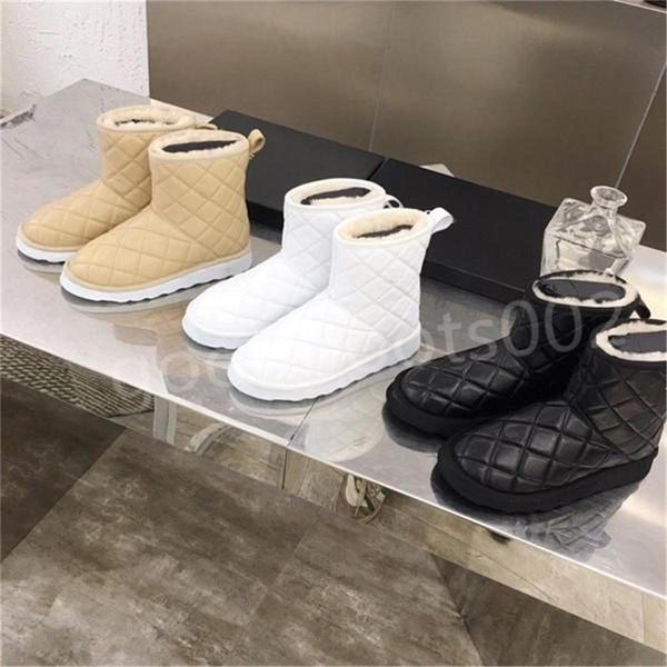 

2021 women classic snow boots ankle short fur winter boot 3 colors women ladies girl booties size 35-40 fashion outdoor boots, Black