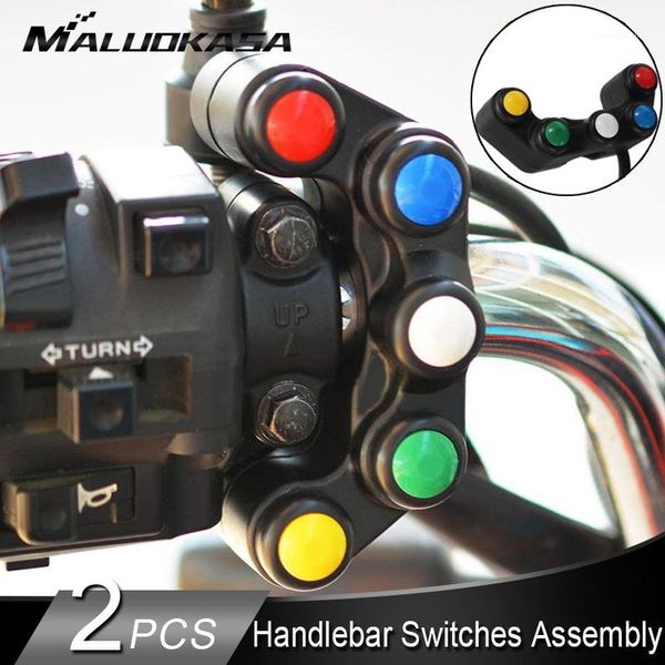 

2pcs universal 5 button array motorcycle switches race bikes motorcross 22mm handlebar switches assembly handle bar switch1