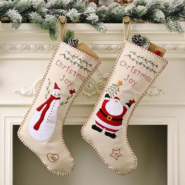

christmas stockings with candy gift bag fireplace xmas tree decor1