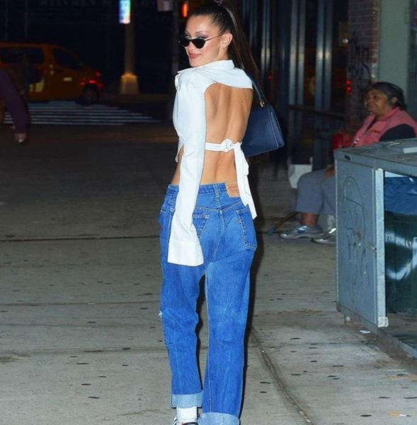 

da 2496b 2021 open back hollow cardigan lace lapel shirt, White;black