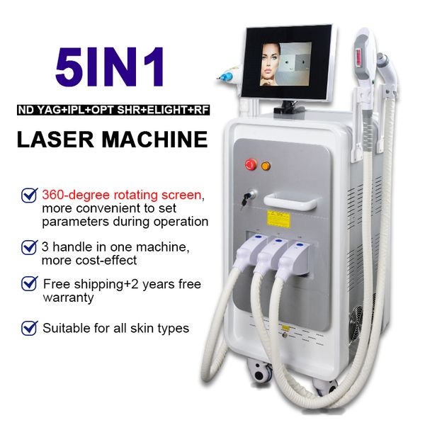 

shr hair removal beauty equipment for beauty spa salon nd yag laser rf elight shr laser hair removal machine price, Black
