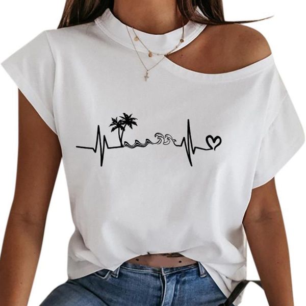 

female t-shirt girls summer fashion off shoulder white t shirt women clothing ladies hollow casual t shirt women tees#w