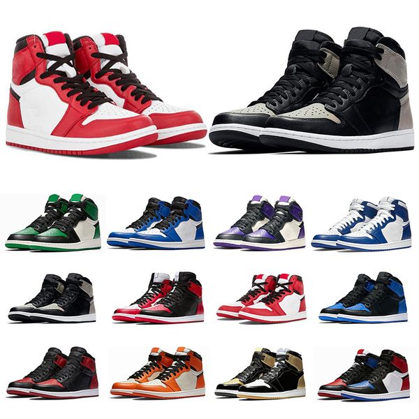 

pine green black 1s basketball shoes jumpman 1 bloodline men designer sneakers fearless obsidian unc patent gold black toe b-133