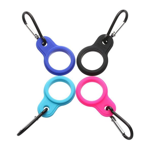 

1 pc sports kettle buckle outdoor carabiner water bottle holder camping hiking tool aluminum rubber buckle hook q bbymsl
