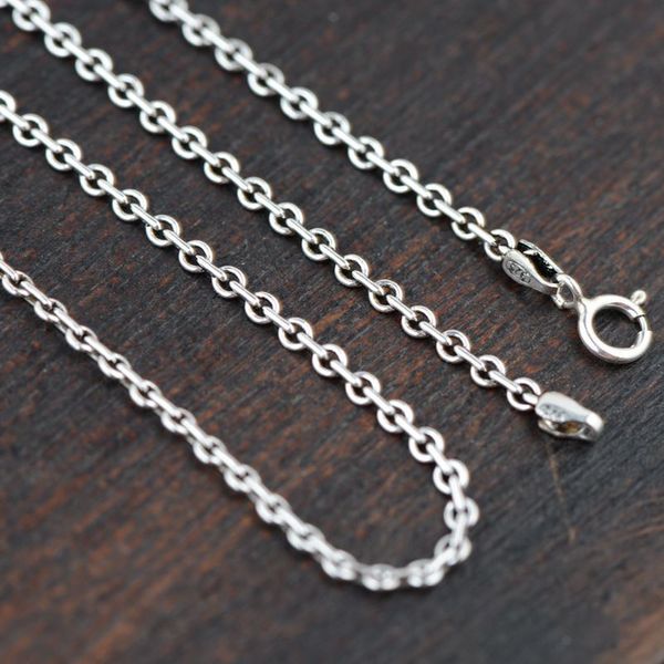 

fnj 925 sterling silver necklace for women men jewelry accessorice thai s925 solid silver link chain jewelry making necklace q0531