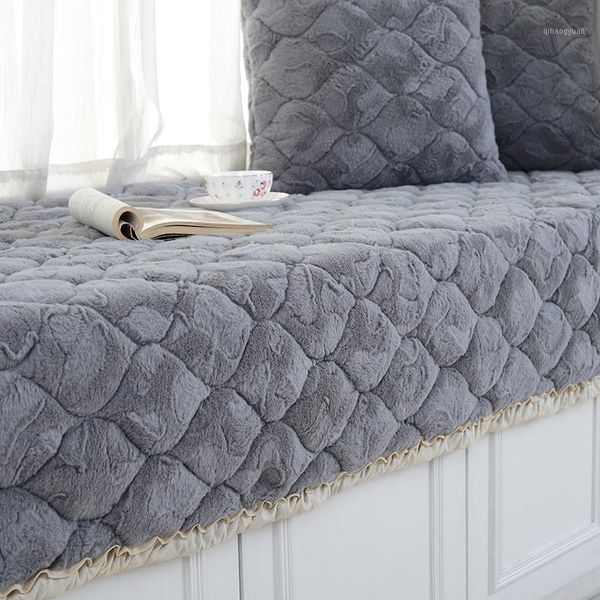 

2019 winter warm bay window carpet plush soft seat mat for party bedroom decoration solid color anti-slip rug for living room1