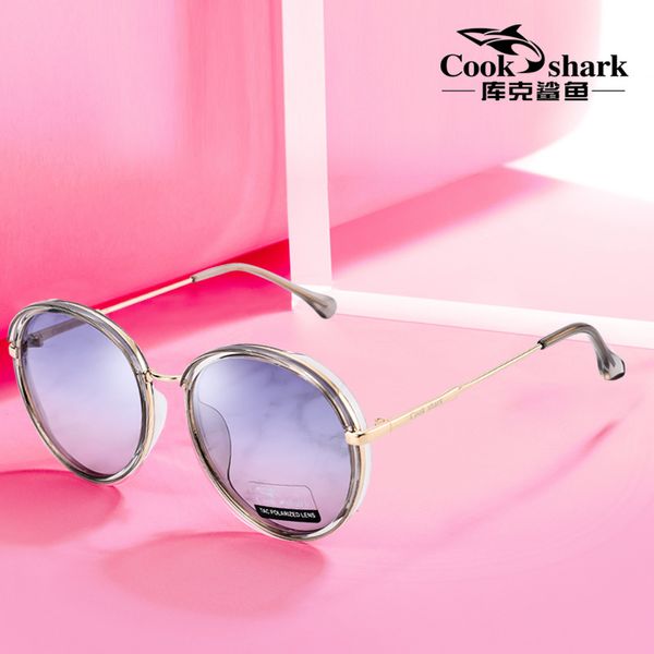 

cook shark polarized korean version of tide big box net red female new sunglasses uv protection