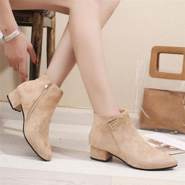 

boots autumn and winter fashion women's personality casual high heels, Black