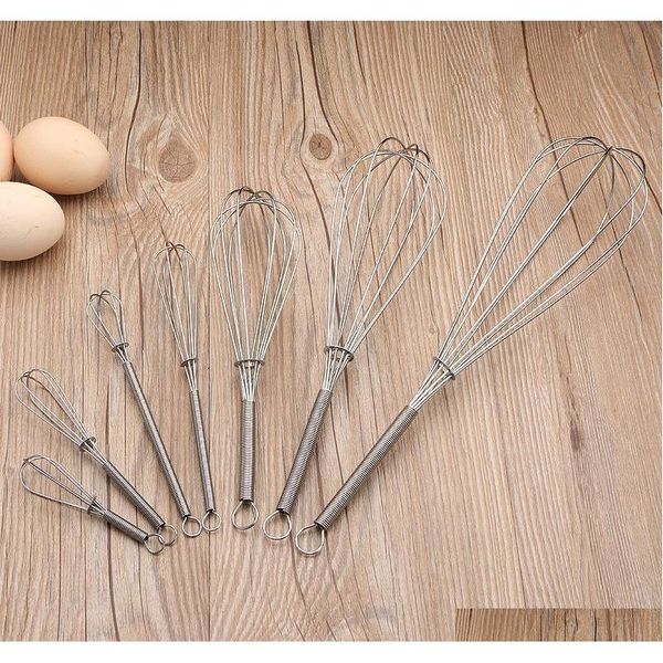 

wholesale 5 inch kitchen egg frother milk beater blender 5 sizes stainless steel whisk mixer egg beater kitc jlllda dh_niceshop