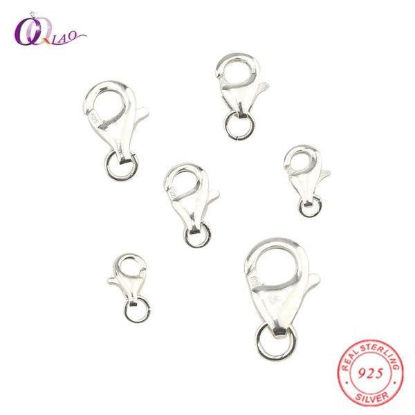 

горячие продажи 8-15mm 925 стерлингового серебра омара застежками крючки для женщин ювелирные изделия ожерелье браслет изготовление ювелирны