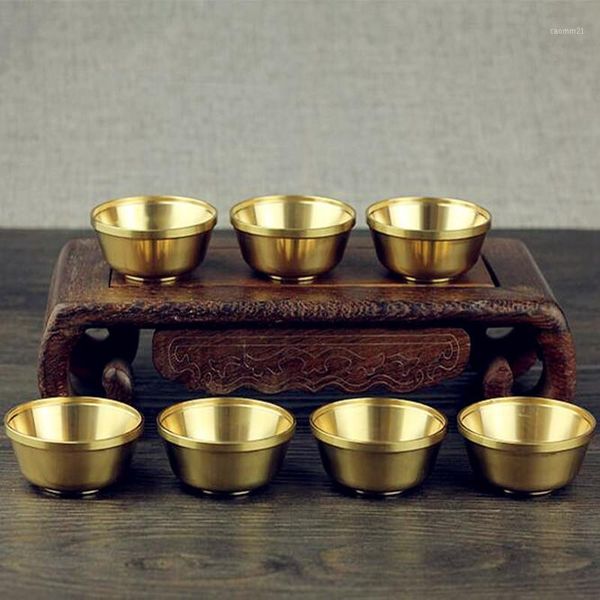 

small thickened buddha water supply bowl,buddhism brass cup,smooth surface, good touch,seven bowls per set