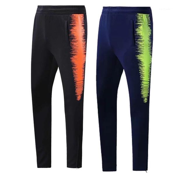 

running pants men kids athletic football training soccer sport joggers hiking sweatpants workout gym fitness tennis1, Black;blue