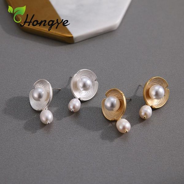 

dangle & chandelier hongye personalized baroque pearl dangler earrings female silver/gold color trendy jewelry oval metal simple girls tasse