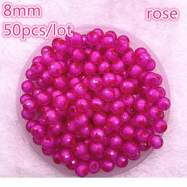 

wholesale 50pcs 8mm faceted earth acrylic loose spacer beads for jewelry making diy bracelet wholesa qylnzd, Crystal