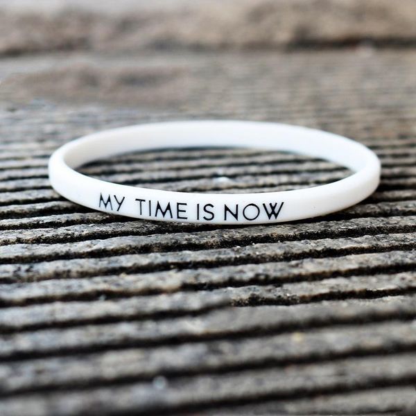 

fashion couple silicone bracelet my time is now silicone bracelet men women ubber wristband outdoor sports bangle strap gifts wmtjpv xhlove