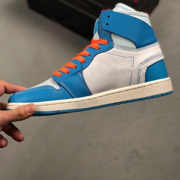 

good quality jumpmen 1 retro high university blue white dark powder blue cone trainers new designer sneaker ing