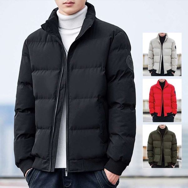 

men's coat autumn and winter 2020 new clothes fashion brand korean trend cotton padded jacket thickened stand collar down, Black