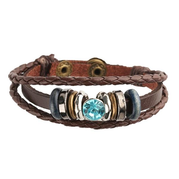 

new arrival fashion national braided leather bracelet leather lovers bangle color pink blue gift for women jewelry accessories, Golden;silver