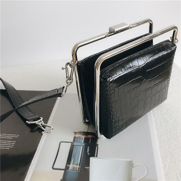 

shoulder bags genuine leather fashion clip bag crocodile pattern crossbody 2021 ladies hand messenger bolsas feminina