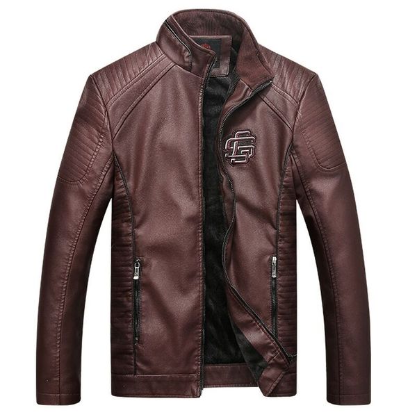 

leather 2021 new jackets plus spring size winter men's classic jacket quality k125 8xzd, Black