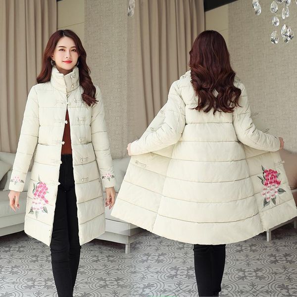 

cotton girls long fund self-cultivation cotton-padded clothes 2019 thickening cotton-padded jacket winter loose coat woman1, Black