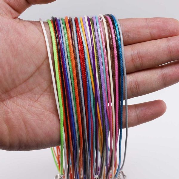 

10 pcs/lot dia 1.5/2mm real leather cord necklace with clasp adjustable braided rope for jewelry making diy necklace bbyheb, White;red