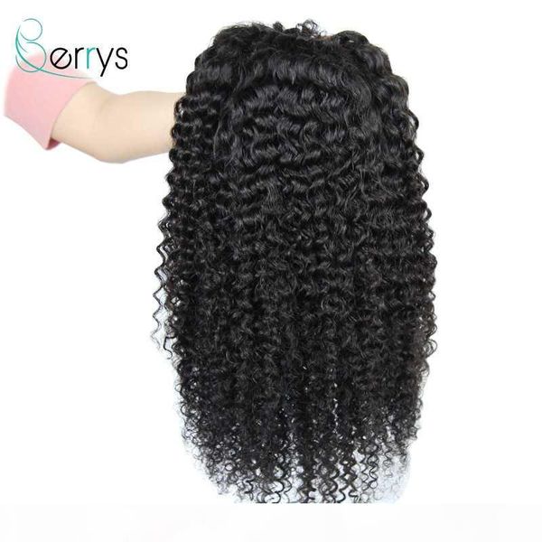 

berryshair human virgin hair curly wigs for women deep wave wig 10-16 inches 13x4 lace frontal wigs pre plucked drop shipping, Black;brown