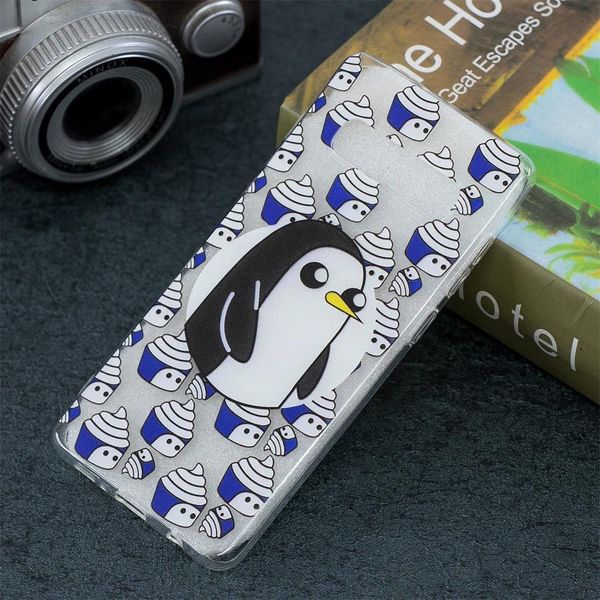 

penguin pattern transparent tpu protective case for galaxy s10 plus