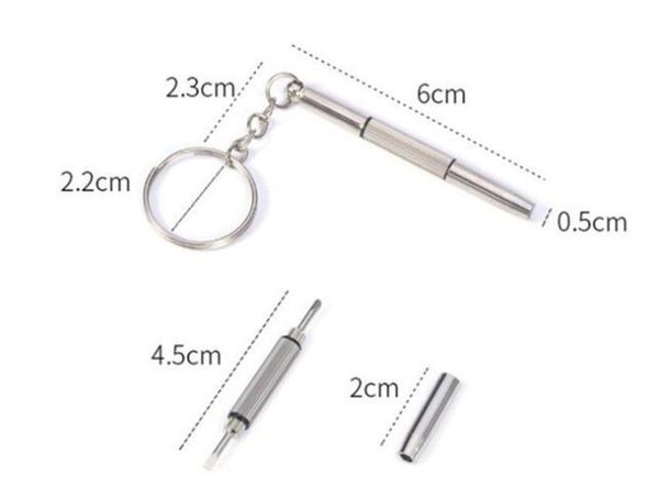 

3 in 1 eyeglass screwdriver keychain repair glasses watch phone triple versatile small screwdriver eyeglass mini sc wmtxdw mywjqq