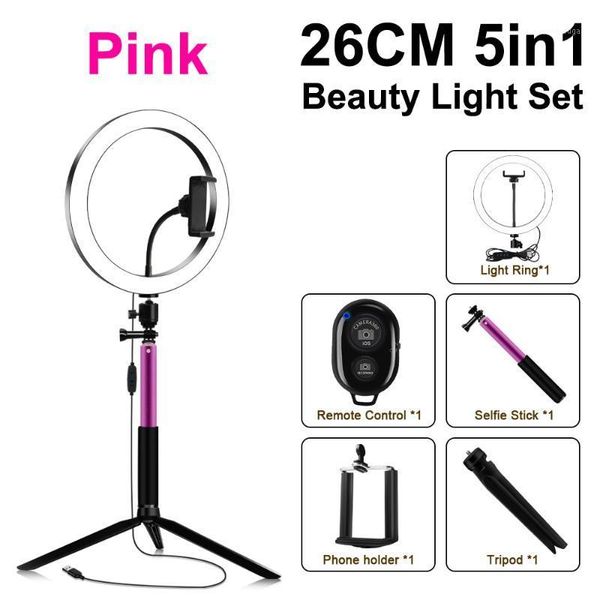 

flash heads 10 inch diameter ring light 3200k-5600k bi color video kit 3 lighting modes equipped with ball head pography lamp1