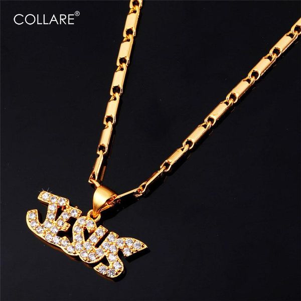 

collare jesus piece necklaces & pendants gold/silver color cubic zirconia christian necklace women men christmas gift p113