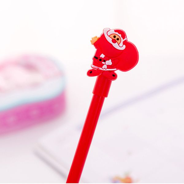

plastic christmas gel pens for student creative cartoon pen black 0.38mm office school signature stationery xmas gift dhb1528