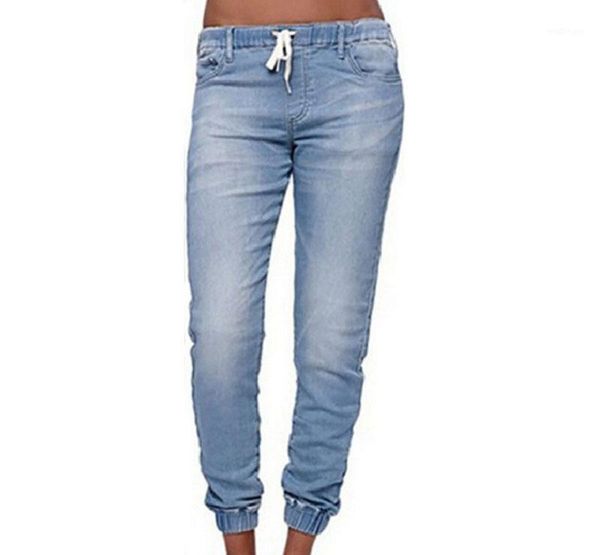 

2020 new autumn pencil pants vintage high waist jeans new womens pants full length loose cowboy plus size 5xl1, Blue