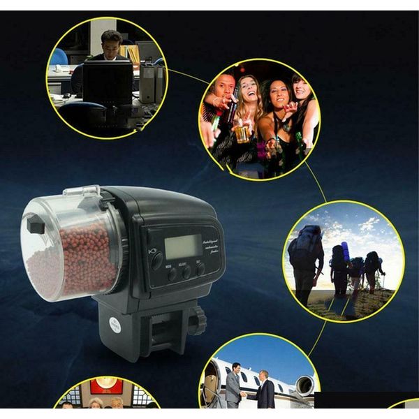 

digital matic aquarium tank fish food 4 feeder tim qyluwe dh_seller2010