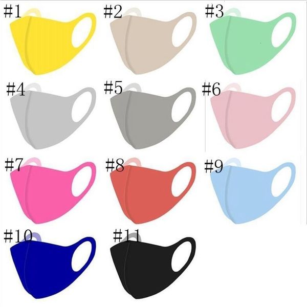 

face mask summer solid colors 11 color colorful anti dust mouth cover reusable washable breathable protective masks ooa8290