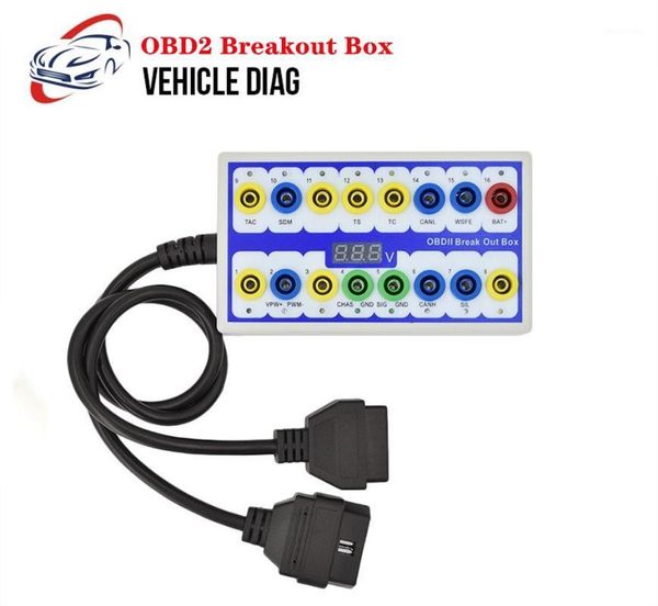 

auto car obd 2 break out box obd2 breakout box obd obdii protocol detector diagnostic connector detector1