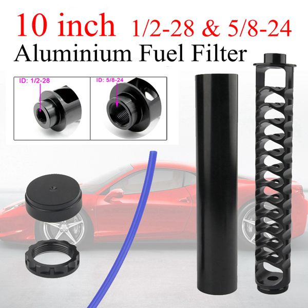 

топливный фильтр solvent trap 10 дюймов автомобильный топливный фильтр 1/2-28 для napa 4003 wix 24003 алюминиевый топливный фильтр 1 / 2x28