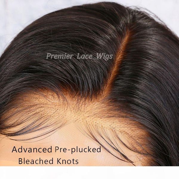 

360 full lace human hair wigs brazilian remy hair super wave pre-plucked bleached knots 150% density human lace wigs, Black;brown