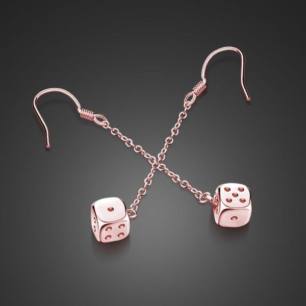 

dangle & chandelier bohemian unique design100% 925 sterling silver tassel earrings for women vintage dice long drop party jewelry s gift
