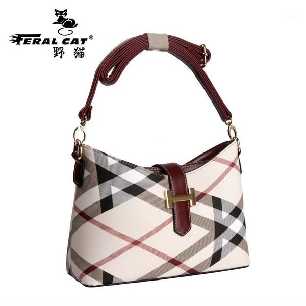 

feral cat women's leather shoulder bags for ladies handbags fashion bag 20171