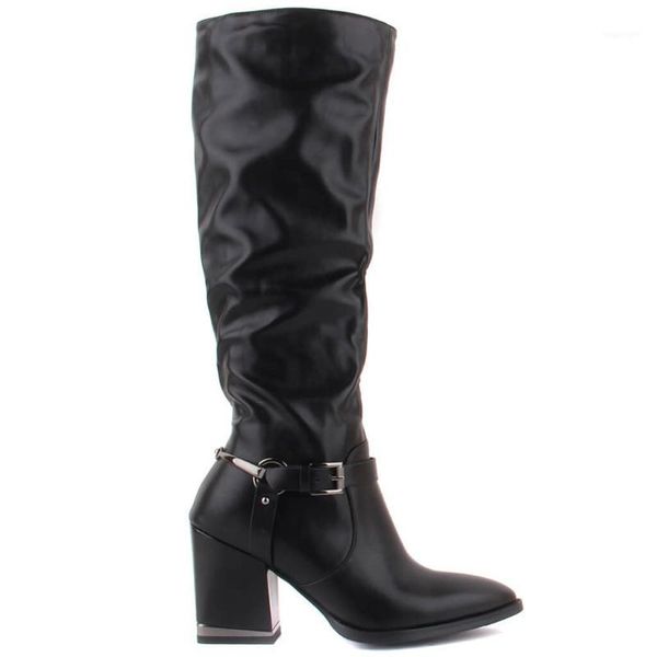 

boots guja-black color high-heeled women 's boots1