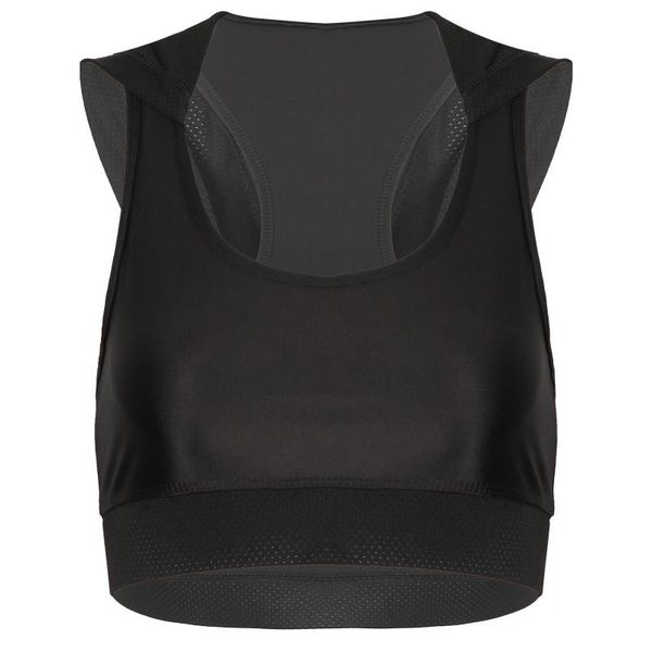 

yizyif yoga bra sports crop woman brassiere femal dancing push up fitness hooded athletic vest running breathable, White;black