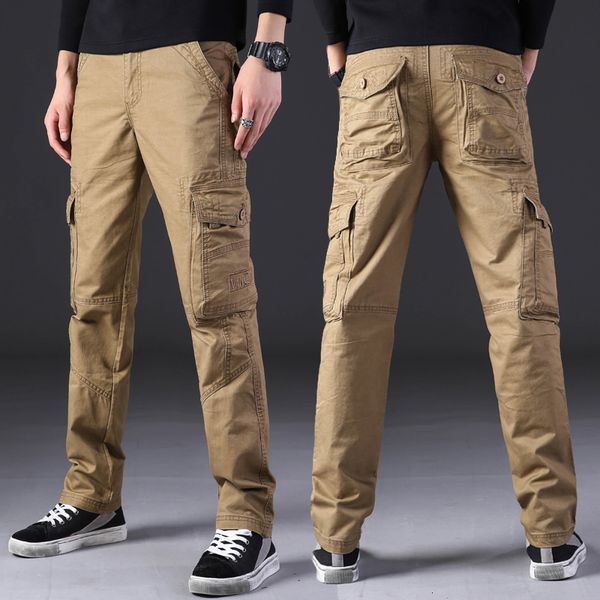 

2021 new cargo of men black khakis fine-embroidered male trousers no spring army green dklv