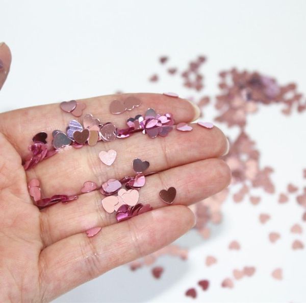 

baby shower 6 mm tiny baby pink sparkle heart wedding confetti table decoration1