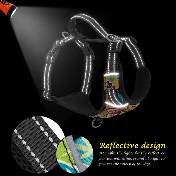 

no pull nylon dog harness vest reflective k9 dog harness adjustable printed pet puppy harnesses for small medium large d bbyzre